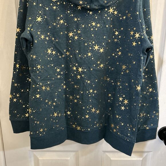 Cat & Jack XXL 18 Dark Teal Gold Star Full Zip Hoodie Sweatshirt NWT - Picture 13 of 16